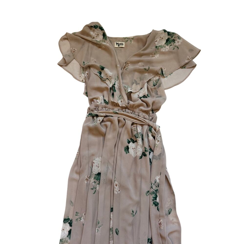 Show Me Your Mumu Audrey Maxi Dress Medium Bouquet Toss Floral Wrap Boho Garden - Picture 6 of 16